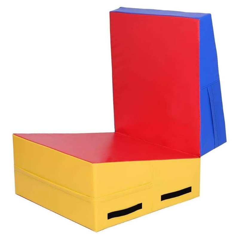 Home Gym Yellow - เสื่อฝึกซ้อมแบบพับได้ ขนาด 80*60*30*5 ซม. สีแดง เหลือง