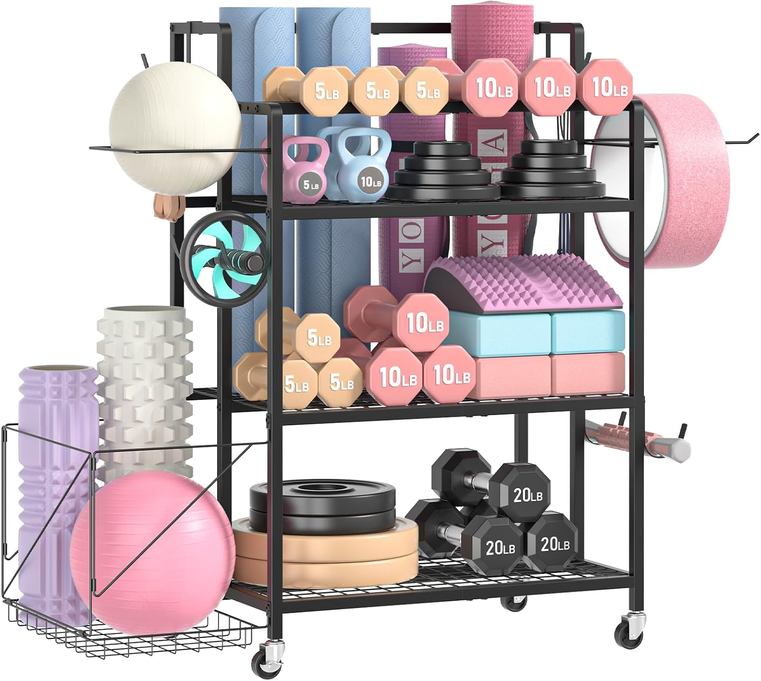 Home Gym Dumbbells - ที่เก็บอุปกรณ์ออกกำลังกายที่บ้าน ไม่ระบุวัสดุ ไม่ระบุสี เหมาะสำหรับดัมเบล เคทเทิลเบล และอุปกรณ์ออกกำลังกาย