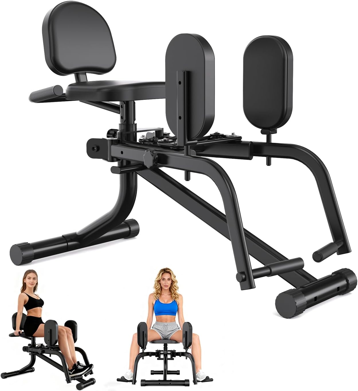 Vertical Leg Press - เครื่องฝึกกล้ามเนื้อต้นขาด้านใน/ด้านนอก สำหรับใช้ในบ้าน ทำจากเหล็ก สีเงิน แบบสองในหนึ่งเดียว ขนาดกะทัดรัด