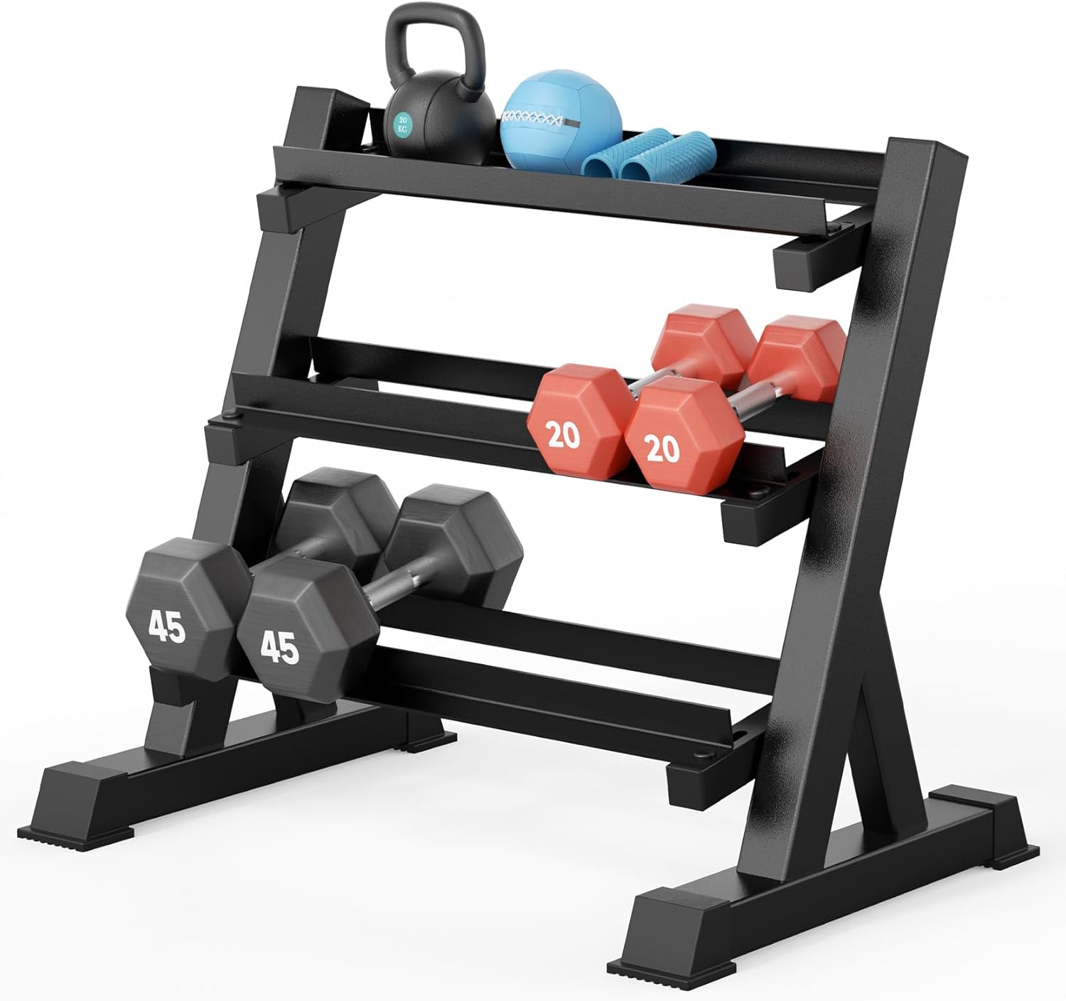 Home Gym Dumbbells - ชั้นวางดัมเบลสำหรับยิมที่บ้าน, 3 และ 5 ชั้น, ขนาดกะทัดรัด,