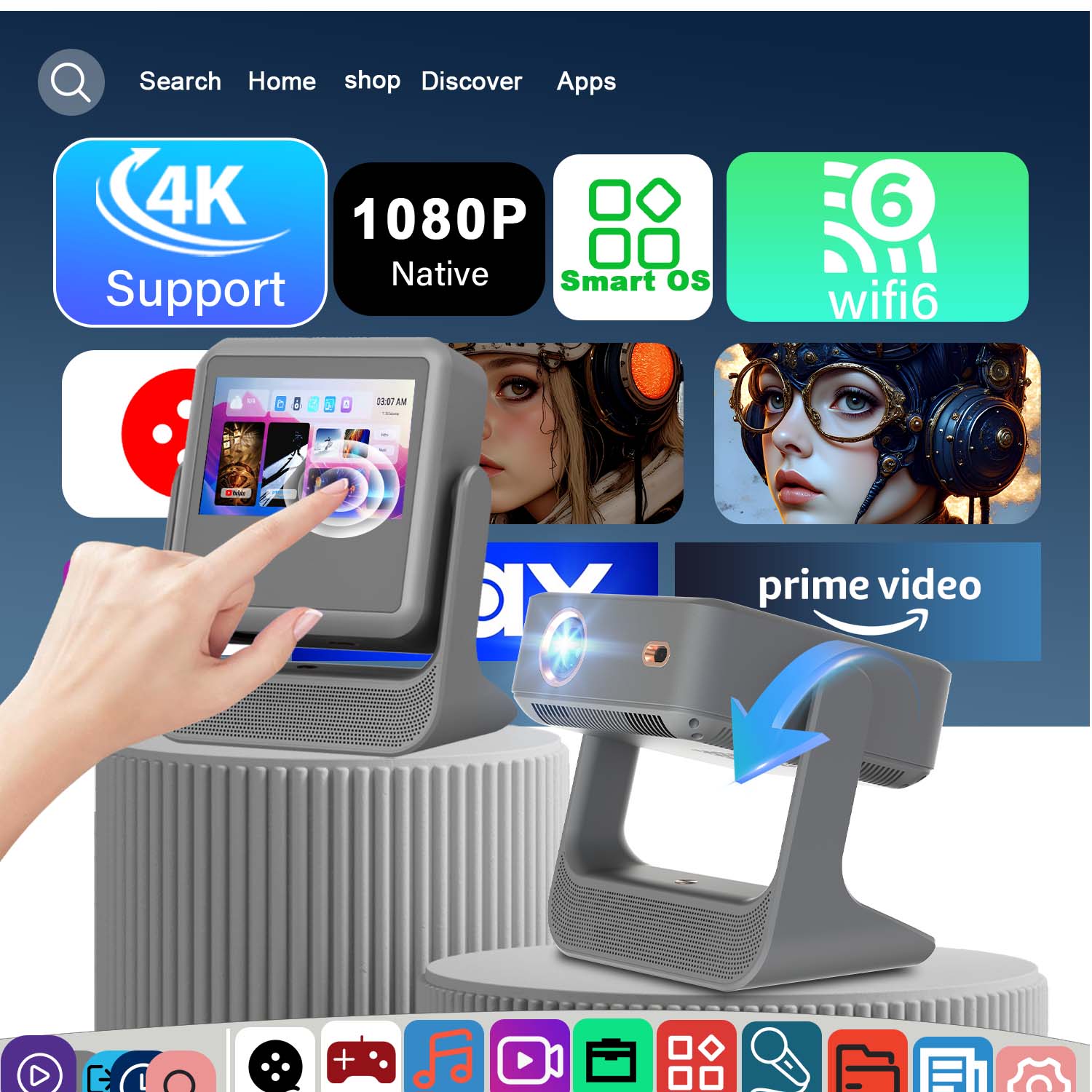 โปรเจคเตอร์ระบบสัมผัสอัจฉริยะ  - Home Gym Video บทวิจารณ์และราคา