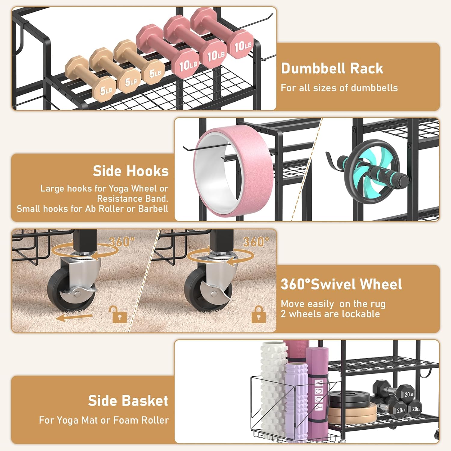ที่เก็บอุปกรณ์ออกกำลังกายที่บ้ - Home Gym Dumbbells บทวิจารณ์และราคา
