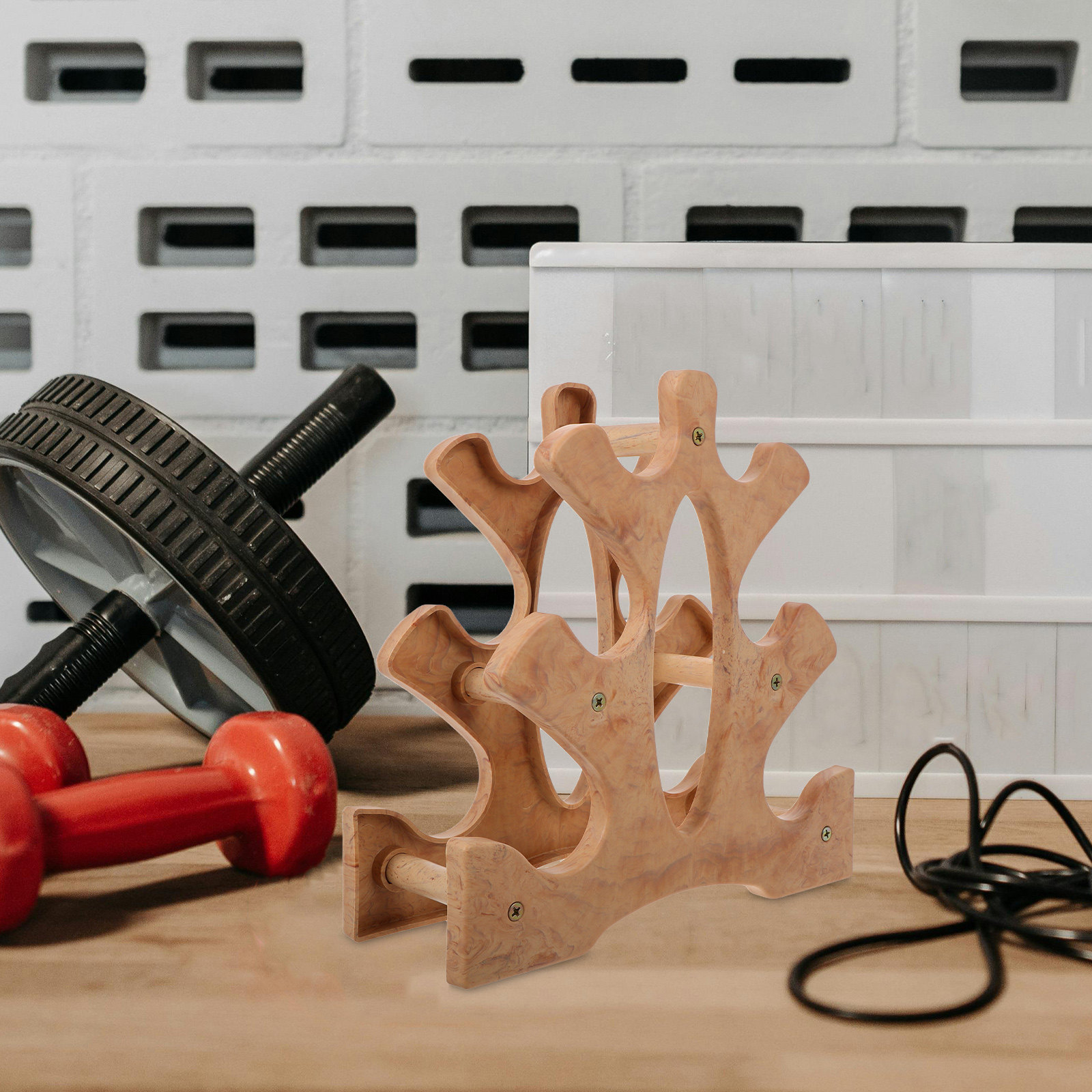 ชั้นวางดัมเบลขนาดเล็ก ผิวสัมผั - Home Gym For Small Spaces บทวิจารณ์และราคา