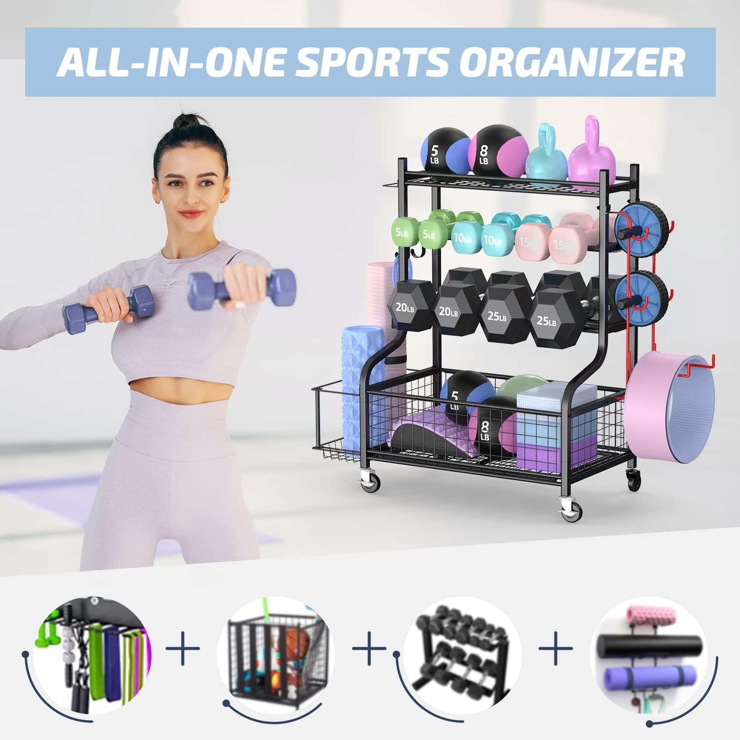 ชั้นวางดัมเบลสำหรับยิมที่บ้าน  - Home Gym Dumbbells บทวิจารณ์และราคา